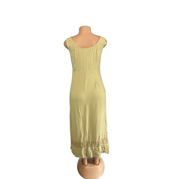 Johnny Was Vintage Sage Green Boho Midi Dress - Picture 5 of 14